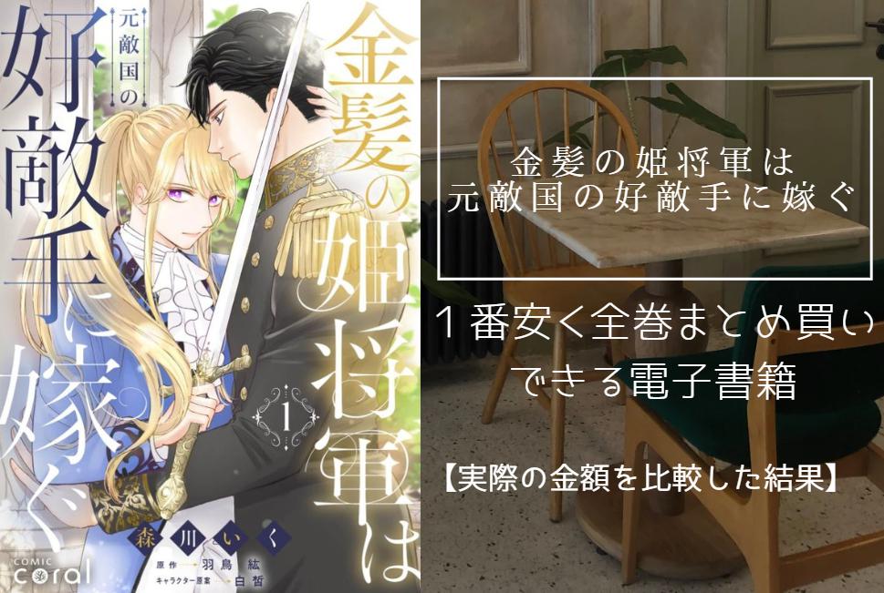 金髪の姫将軍は元敵国の好敵手に嫁ぐの漫画を最安値でまとめ買いする方法!電子書籍だと全巻いくらで読める?